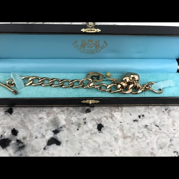 NEW Vintage Juicy Couture Gold Tennis Charm Bracelet - Picture 4 of 9